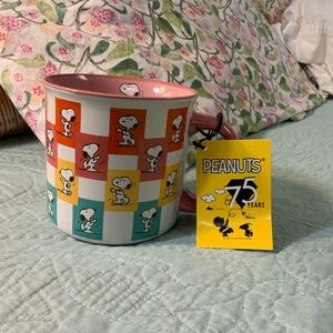 Peanuts Snoopy Mug with Colorful Squares